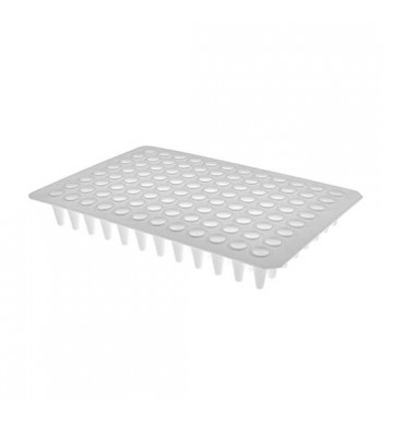 0.1 ml 96-well PCR plate. Low profile. Non-skirted. White.